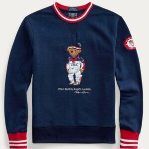 Ralph Lauren Team USA Bear Olympic Fleece Sweater - Medium